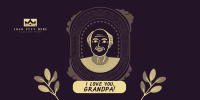 Greeting Grandfather Frame Twitter Post Design