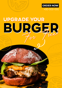 Free Burger Upgrade Flyer