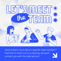 Meet Team Employee Instagram Post Design