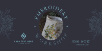 Embroidery Workshop Twitter Post