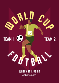 World Cup Football Player Poster