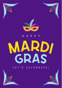 Festive Mardi Gras Flyer