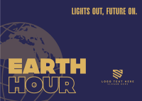 Earth Hour Movement Postcard