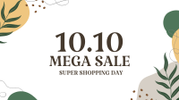 10.10 Sale Organic Abstract Facebook Event Cover