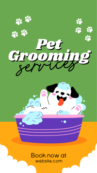 Dog Bath Grooming Instagram Story