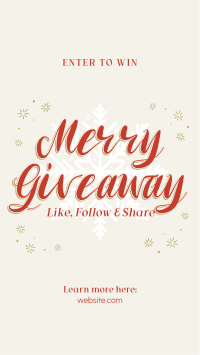 Merry Giveaway Announcement Facebook Story