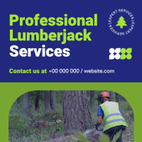 Professional Lumberjack Service Instagram Post