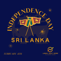 Sri Lanka Independence Badge Linkedin Post