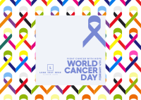 Cancer Awareness Ribbons Postcard Design