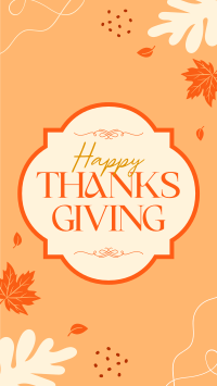 Thanksgiving Generic Greetings TikTok Video Design