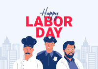 Happy Labor Day Postcard