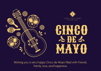 Bright and Colorful Cinco De Mayo Postcard