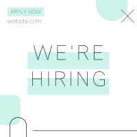 Modern Minimalist Hiring Instagram Post Design