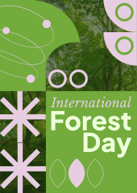 Geometric Shapes Forest Day Flyer