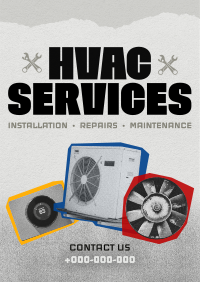 Retro HVAC Service Flyer