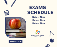 Exams Schedule Announcement Facebook Post