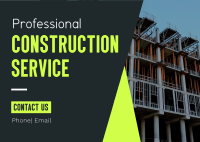 Construction Builders Postcard Design