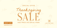 Thanksgiving Line Art Sale Twitter Post Image Preview