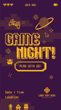 Pixelated Game Night Instagram Story