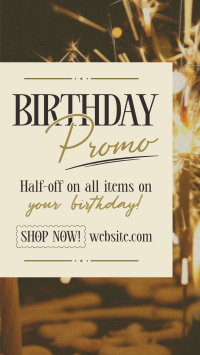 Elegant Birthday Promo Instagram Story