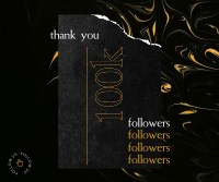 Golden Elegant Followers Facebook Post Design