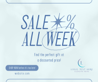 Minimalist Week Sale Facebook Post