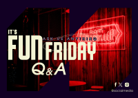 Friday Party Q&A Postcard