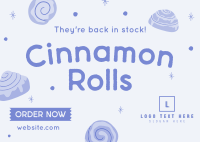 Quirky Cinnamon Rolls Postcard