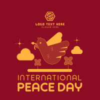 Retro Peace Day Instagram Post Design