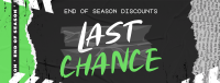 Grunge End Of Season Sale Facebook Cover Image Preview