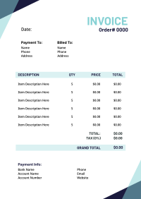 Professional Modern Design Invoice Image Preview
