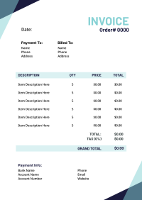 Professional Modern Design Invoice