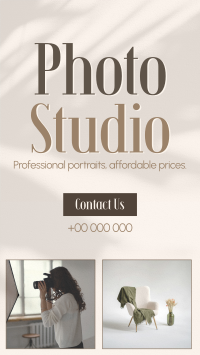 Elegant Photography Studio Facebook Story