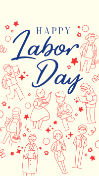 Labor Day  celebration Facebook Story