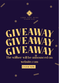 Confetti Giveaway Announcement Flyer