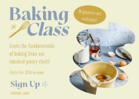 Pastry Baking Class Postcard Design