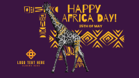 Giraffe Ethnic Pattern Facebook Event Cover