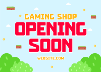 Game Shop Opening Postcard