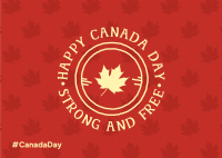 Canada Day Badge Postcard