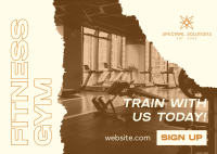 Train With Us Postcard