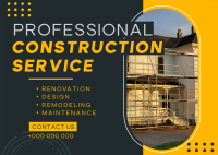 Modern Construction Service Postcard