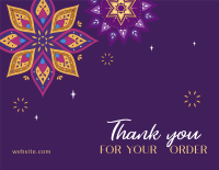 Colorful Night Thank You Card