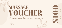 Chic Massage Gift Certificate Design