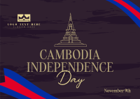 Rise Cambodian Flag Postcard