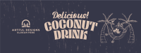 Coconut Drink Mascot Facebook Cover Image Preview