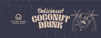 Coconut Drink Mascot Facebook Cover Image Preview