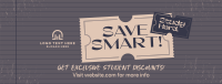 Student Discount Note Facebook Cover Image Preview