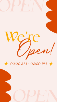 We're Open Now Instagram Story