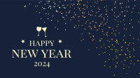 Gold New Year 2022 Zoom Background Design