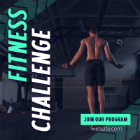 Summer Fitness Challenge Instagram Post Design